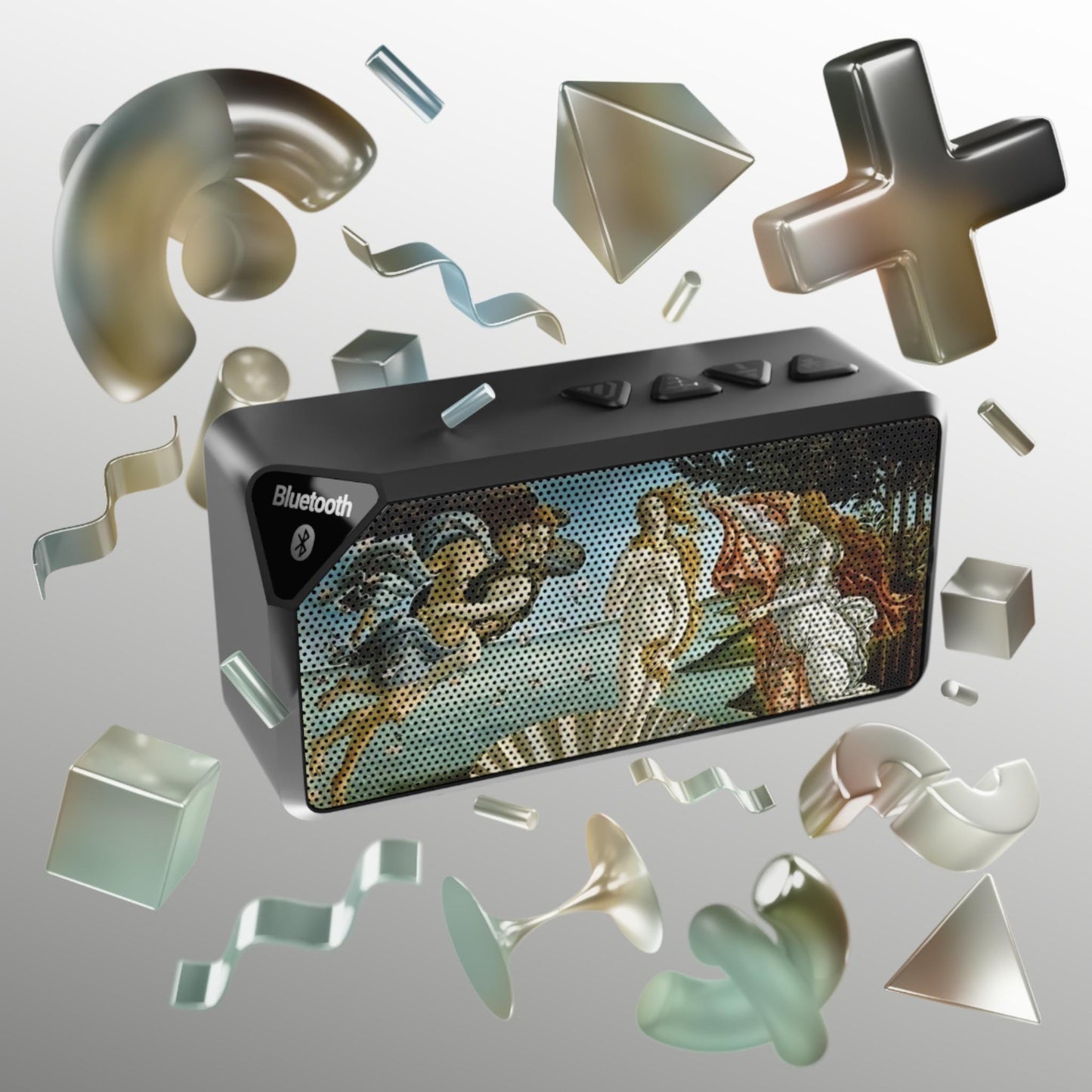 Artistic Bluetooth Speaker: Vintage Art Design, Wireless Music