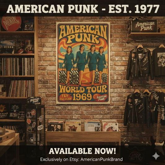 1669 Poster American Punk World Tour 1969 Matte Canvas